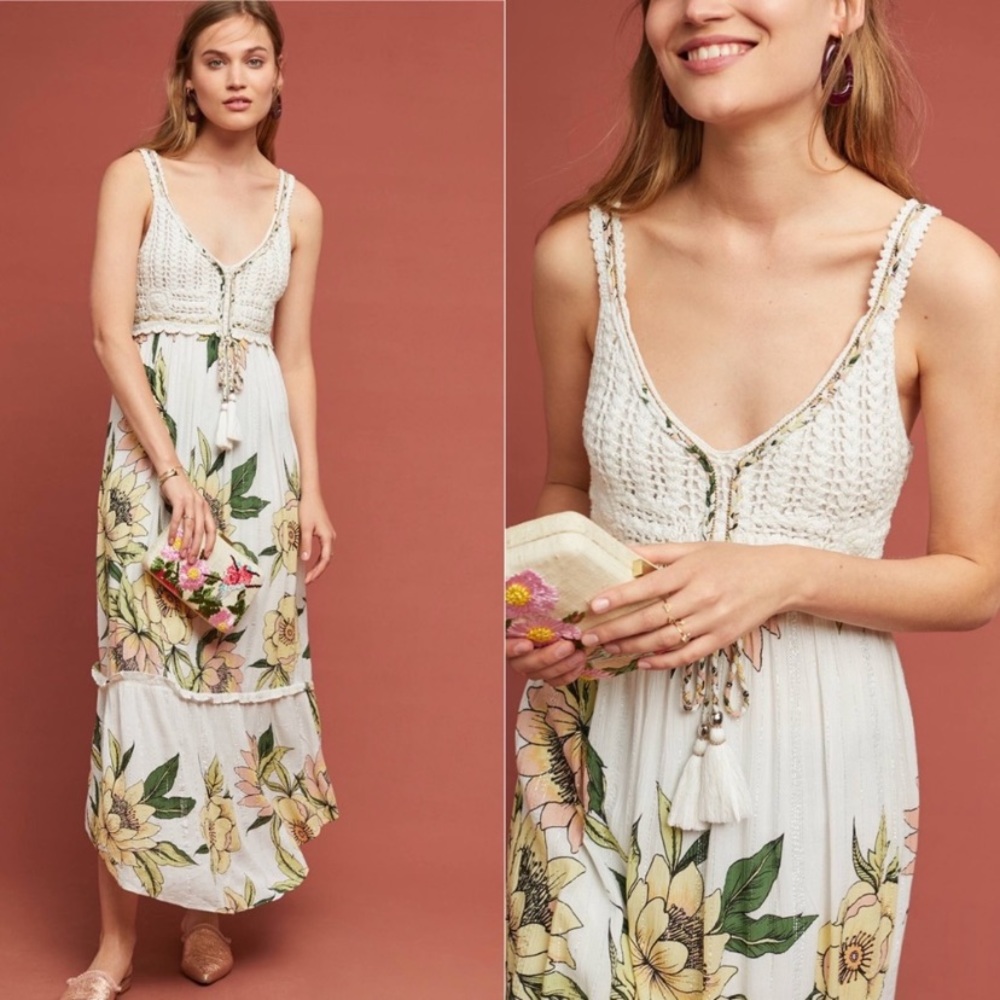 🆕NWT L-XL Anthropologie Farm Rio Protea Dress